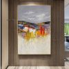 Handmade Original Colorful Textured Oil Painting on Canvas;  Large Abstract Modern Fantanstic Acrylic Painting Boho Wall Art Living Room Home Decor -