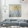 Oil Painting Handmade Hand Painted Wall Art Modern Gold Foil Tree Abstract  home corridor living room bedroom luxurious adornment painting - 150x150cm