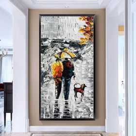 Handmade Thick Texture Landscape Oil Paintings On Canvas Wall Art Decoration Modern Abstract Picture For Home Decor - 75X150CM