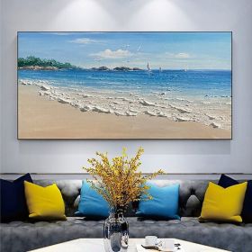 Hand Painting Wall Art Modern Abstract Ocean Landscape Home Living Room hallway bedroom luxurious decorative painting - 100X150cm