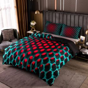 3pcs Y2K Stereoscopic Dense Holes Pattern Bedding Set; Colorful Duvet Cover Set (Without Quilt) - King