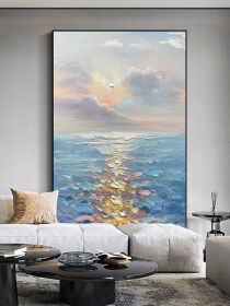 Modern Abstract Wall Art Canvas Painting Beach Surf Landscape Poster Art Prints Suitable For Living Room Home Decor - 100x150cm