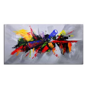 Ha's Art 100% Handmade Abstract Oil Painting Wall Art Minimalist Modern Colorful Picture Canvas Home Decor For Living Room Bedroom No Frame - 100x150c