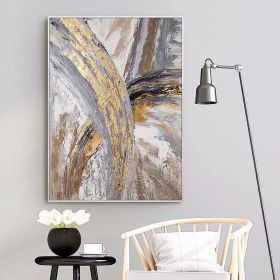 100% Hand Painted Abstract Oil Painting Wall Art Gold Foil Picture Modern On Canvas Minimalist Home Decor For Living Room No Frame - 150x220cm