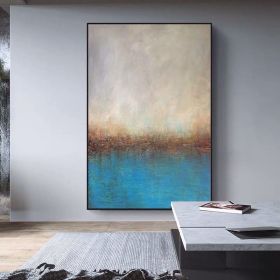 100% Hand Painted Abstract Oil Painting Wall Art Bright Color Style Picture Modern On Canvas Decor For Living Room No Frame - 75x150cm
