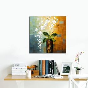 Handmade Abstract Oil Painting Top Selling Wall Art Modern White Flowers Landscape Picture Canvas Home Decor For Living Room Bedroom No Frame - 120x12