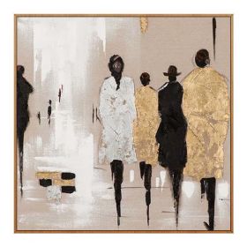 Handmade Abstract Oil Painting Top Selling Wall Art Modern Minimalist Figure Go In the Street Picture Canvas Home Decor For Living Room No Frame - 120