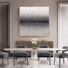 Top Selling Abstract Oil Painting Wall Art Modern Handmade Minimalist Black and White Color Picture Canvas Home Decor For Living Room No Frame - 120x1