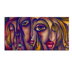 Top Selling Handmade Abstract Oil Painting Wall Art Modern Brown Figure Picture Canvas Home Decor For Living Room Bedroom No Frame - 90x120cm