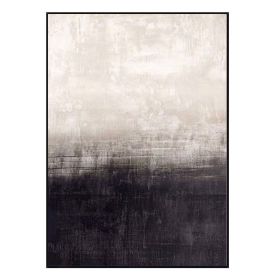 Handmade Abstract Oil Painting Wall Art Modern Black and White Minimalist On Canvas Home Decoration For Living Room No Frame - 75x150cm