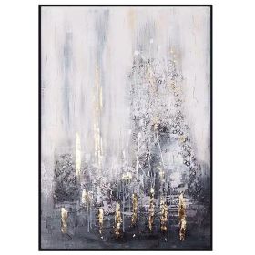 Large Original Hand Painted Abstract Textured Modern Golden Oil Painting On Canvas Wall Art For Living Room Home Decor No Frame - 90x120cm