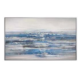 Blue Modern Style Abstract Wall Poster Nordic Canvas Oil Painting Contemporary Art Decoration Picture For Living Room Decor - 150x220cm