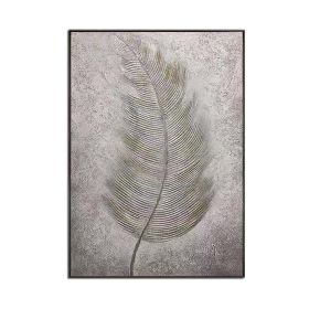 100% Hand Painted Abstract Texture Feather Picture Oil Painting Canvas Wall Art Unframed Artwork Home Good Wall Decor Panel - 150x220cm