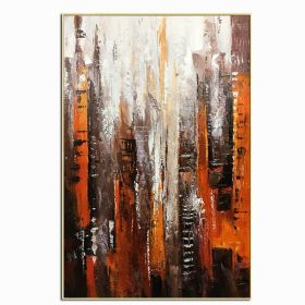 Hand Painted  Red Black White Abstract Oil Painting Minimalist Modern On Canvas Wall Art Decorative For Living Room No Frame - 150x220cm