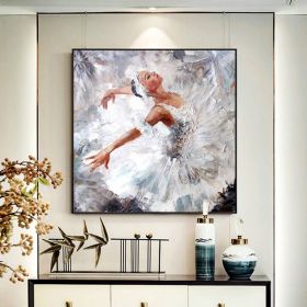 Modern canvas wall art famous sunflower flower decoration hand painted abstract oil painting canvas living room wall decoration painting - 90x90cm