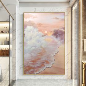 100% Hand Painted Landscape Simple Golden Oil Painting Large Size Hand Made Art Wall Paintings Canvas Wall Art Room Decoration - 50x70cm