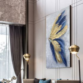 Best 100% Hand Painted Abstract Silver Gold Butterfly Oil Painting Canvas Art Modern Artwork Wall Art Picture Living Room Bedroom - 80x160cm