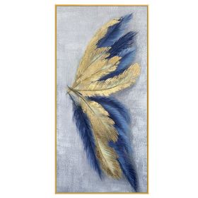 Best 100% Hand Painted Abstract Silver Gold Butterfly Oil Painting Canvas Art Modern Artwork Wall Art Picture Living Room Bedroom - 75x150cm
