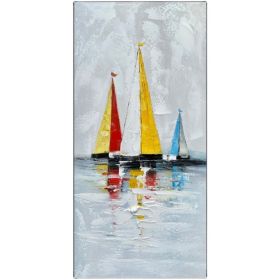 Abstract Wall Decor Palette Knife Oil Painting Seascape Picture Unframed Acrylic Canvas Wall Art Handmade Decorative Item - 150x220cm