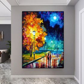 Hand Painted 3D Knife Painting Abstract Flower Oil Painting On Canvas Art Wall Adornment Pictures For Living Room Home Decor - 50x70cm