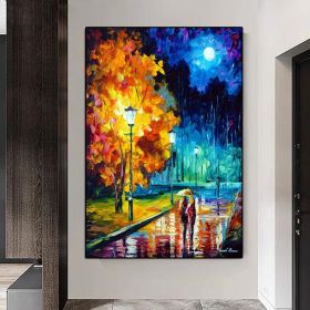 Hand Painted 3D Knife Painting Abstract Flower Oil Painting On Canvas Art Wall Adornment Pictures For Living Room Home Decor - 90x120cm