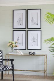 Set of 4 Architecture Wall Art Prints, Home Decor Art for Living Room Dining Room Entryway, 20" x 28" - as Pic