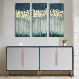 Gold Foil Abstract 3-piece Canvas Wall Art Set - as Pic