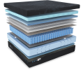 Presidential Lux King, 14" Silkfoam Technology, Charcoal Memory Foam with Ice Feel Cooling Knitted Fabric, Plush Comfort and Individual Pocket Coil Su