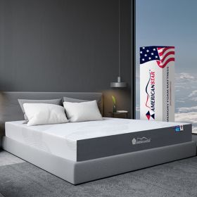 Capella 10" Full Mattress, Hole Punch Aero Gel Memory Foam with Plush Foam Core Support, Made in USA - as Pic