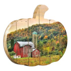 "Southbound" By Artisan Lori Deiter Printed on Wooden Pumpkin Wall Art - as Pic