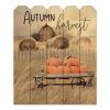 "Autumn Harvest" By Artisan Lori Deiter Printed on Wooden Pumpkin Wall Art - as Pic