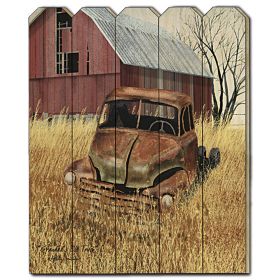 "Granddads Old Truck" by Billy Jacobs, Printed Wall Art on a Wood Picket Fence - as Pic