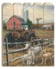 "The Old Tractor" By Artisan Ed Wargo, Printed on Wooden Picket Fence Wall Art - as Pic