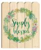 "Simply Blessed" By Artisan Cindy Jacobs, Printed on Wooden Picket Fence Wall Art - as Pic