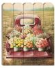 "Flowers For Sale" By Artisan Dee Dee, Printed on Wooden Picket Fence Wall Art - as Pic