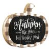 "Autumn, the Years Last Loveliest Smile" By Artisan Imperfect Dust Printed on Wooden Pumpkin Wall Art - as Pic