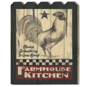 "Farmhouse Kitchen" by Linda Spivey, Printed Wall Art on a Wood Picket Fence - as Pic