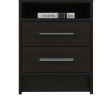 Rowley 2-Drawer 1-Shelf Rectangle Nightstand Black Wengue - as Pic