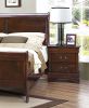 Classic Louis Philippe Style Brown Cherry Finish 1pc Nightstand of 2x Drawers Traditional Design Bedroom Furniture - as Pic