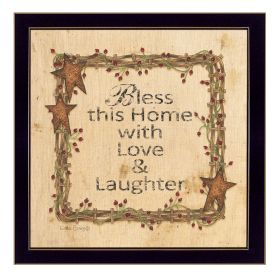 "Bless this Home" By Linda Spivey, Printed Wall Art, Ready To Hang Framed Poster, Black Frame - as Pic