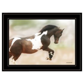 "A Wild Kookie" By Kari Brooks, Ready to Hang Framed Print, Horse Wall Art, Black Frame - as Pic