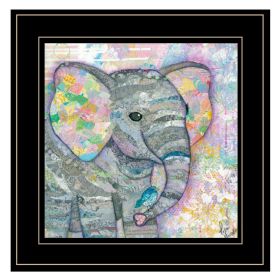 "Elephant I" By Lisa Morales, Ready to Hang Framed Print, Black Frame - as Pic