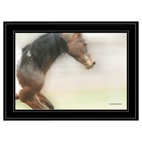 "Leap of Faith" By Kari Brooks, Ready to Hang Framed Print, Horse Wall Art, Black Frame - as Pic