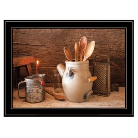 "Grandma's Kitchen Tools" By Irvin Hoover, Ready to Hang Framed Print, Black Frame - as Pic