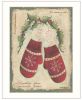Trendy Decor 4U "Merry Mittens" Framed Wall Art, Modern Home Decor Framed Print for Living Room, Bedroom & Farmhouse Wall Decoration by Jill Ankrom -