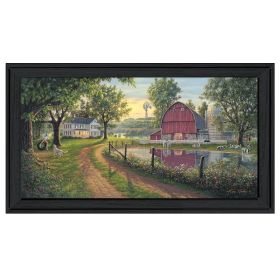 Trendy Decor 4U "The Road Home" Framed Wall Art, Modern Home Decor Framed Print for Living Room, Bedroom & Farmhouse Wall Decoration by Kim Norlien -