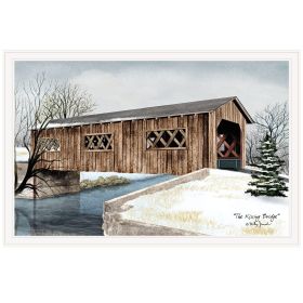 "The Kissing Bridge" by Billy Jacobs, Ready to Hang Framed Print, White Frame - as Pic