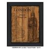 "London Travel Poster" By Debbie DeWitt, Printed Wall Art, Ready To Hang Framed Poster, Black Frame - as Pic