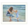 "Playing in the Water" By Georgia Janisse, Printed Wall Art, Ready To Hang Framed Poster, White Frame - as Pic
