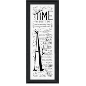 "Time for Everything" By Deb Strain, Printed Wall Art, Ready To Hang Framed Poster, Black Frame - as Pic